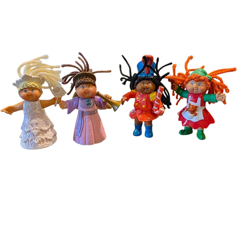 Cabbage Patch Kids Mini Figurines Lot 4 Angel Nutcracker Chef Fairy 1994